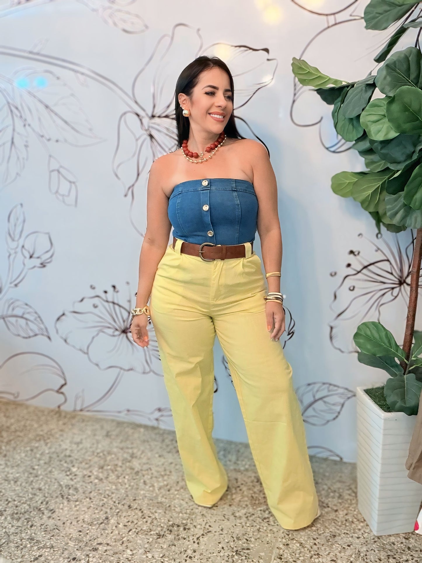 Yellow Pant Lino