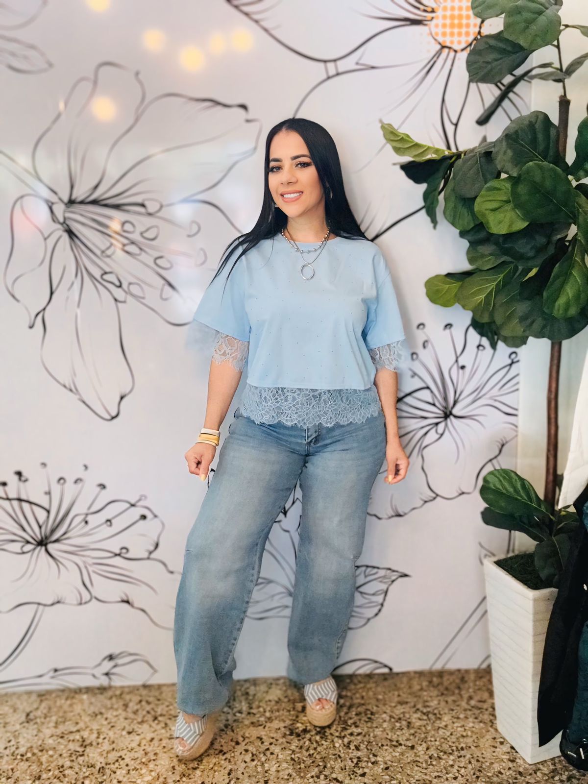 Blue Lace TShirt