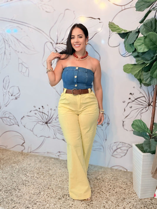 Yellow Pant Lino