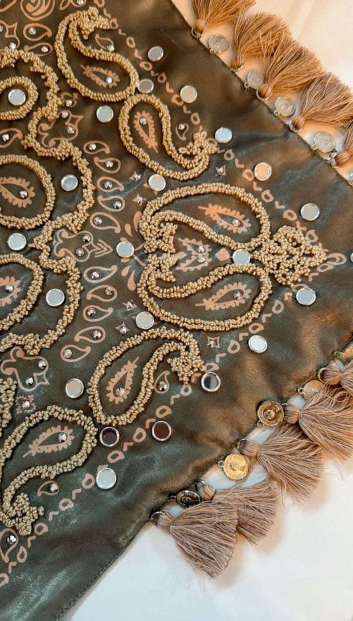 Olivo and Gold Pañoleta|Bandana