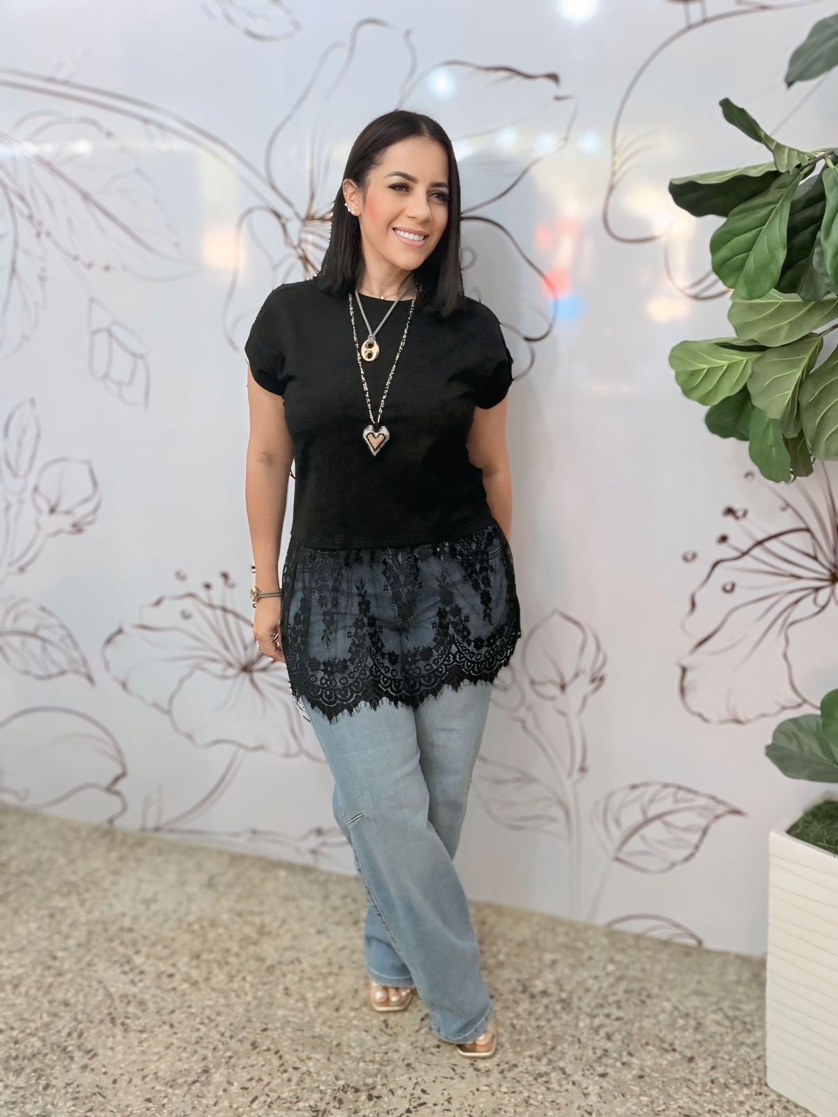 Black Lace Top