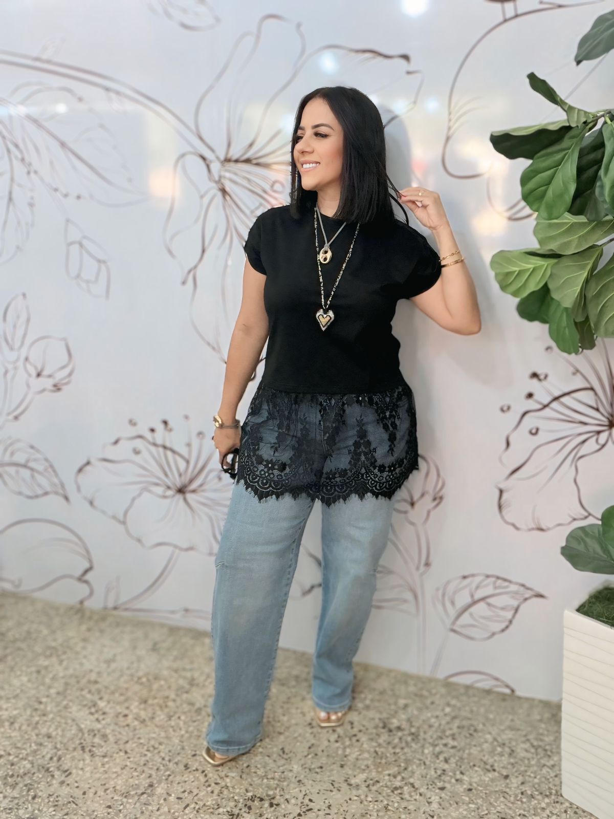 Black Lace Top