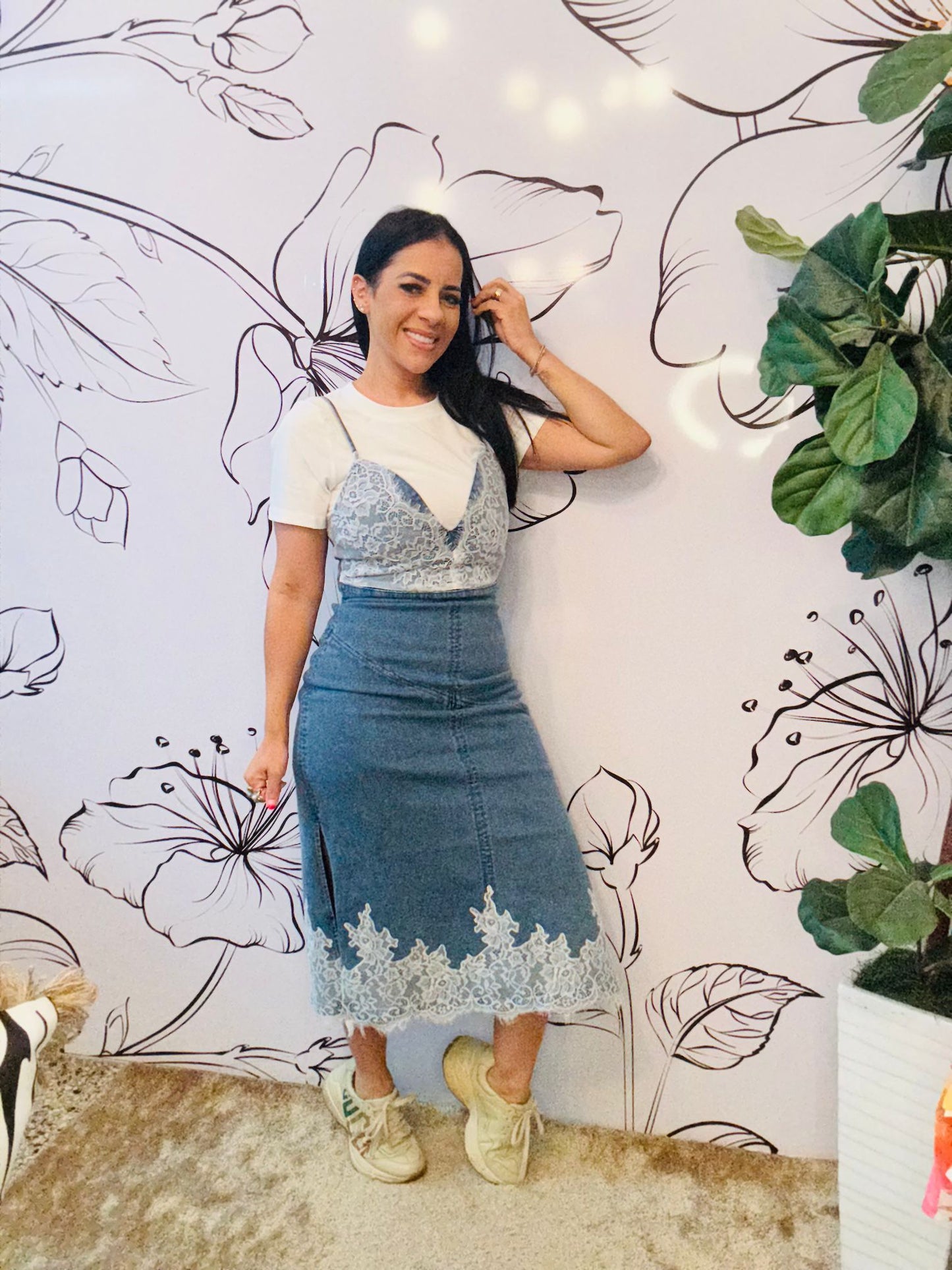 Denim Lace Dress
