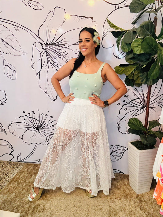 White Lace Skort