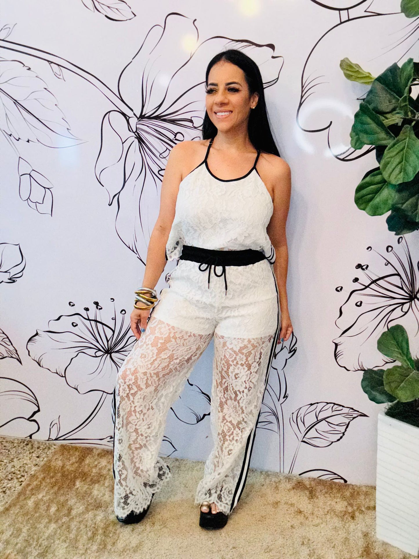 Set Lace White and Black