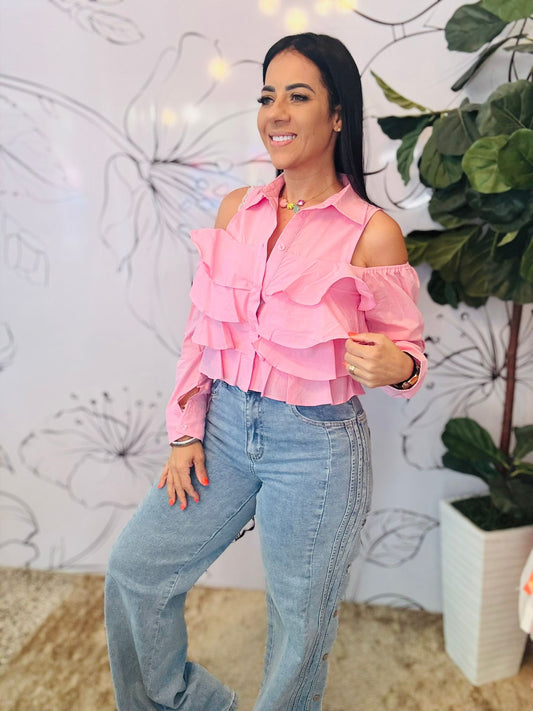 Bolera Pink Top