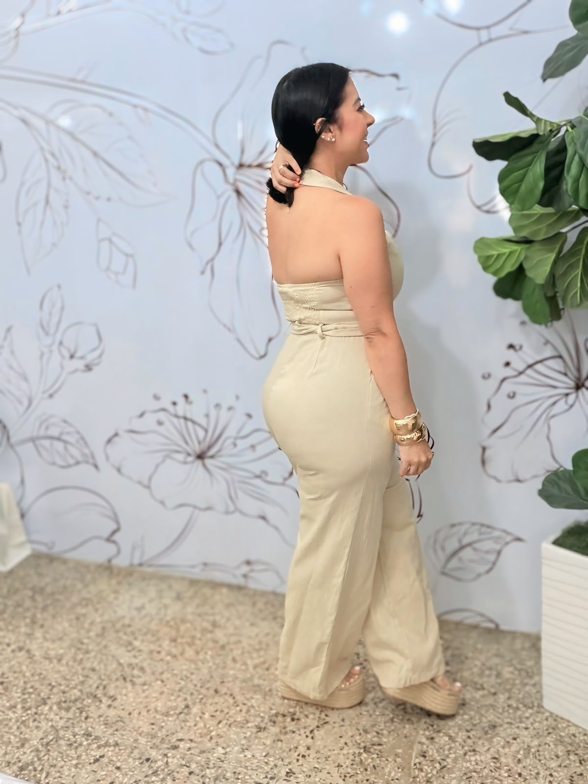 Ivory Lino Jumpsuit