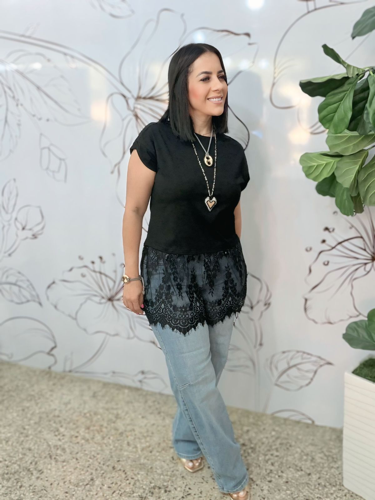 Black Lace Top